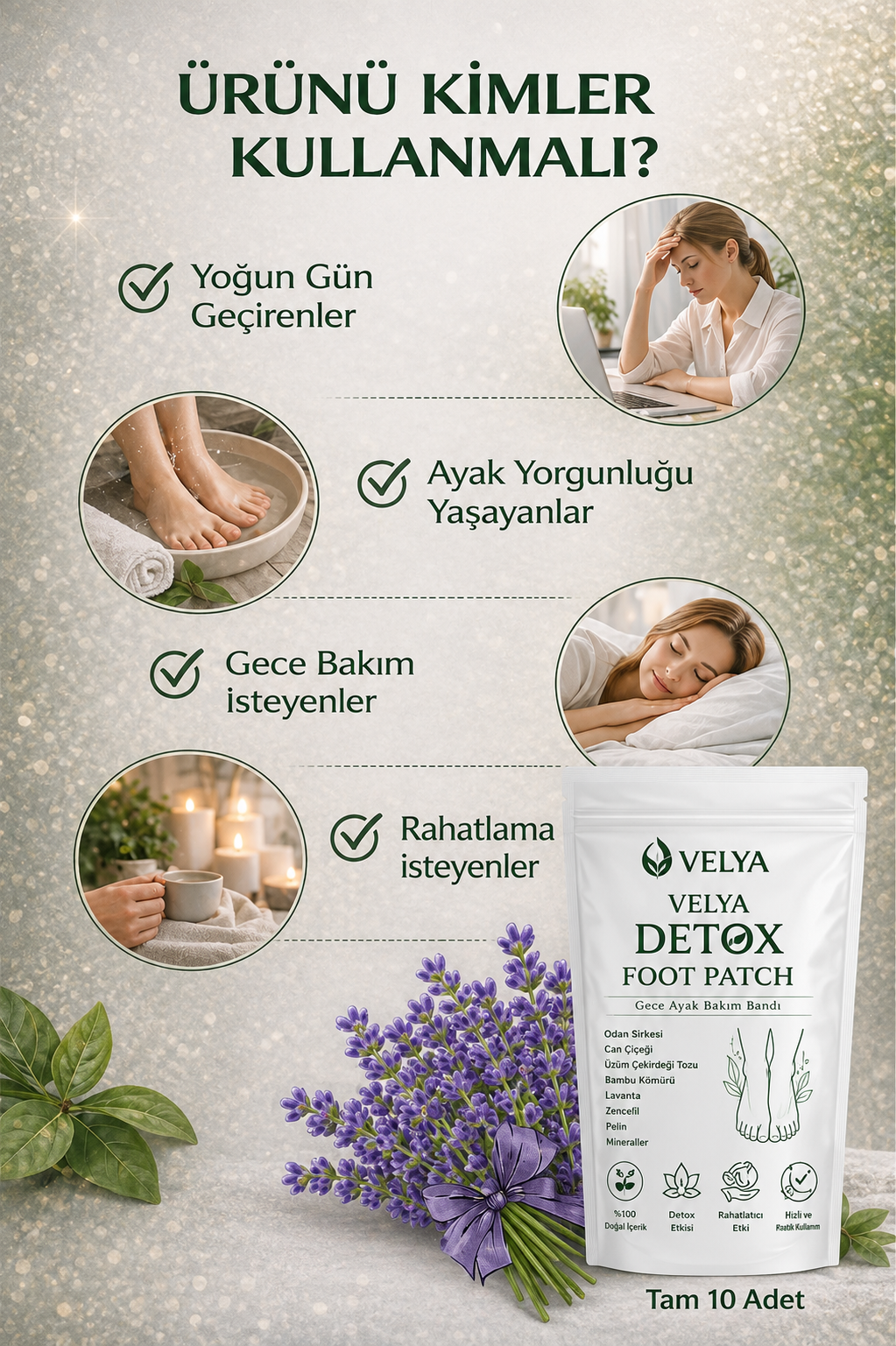 Ayak Bakım Detox Bandı - 10 Adet