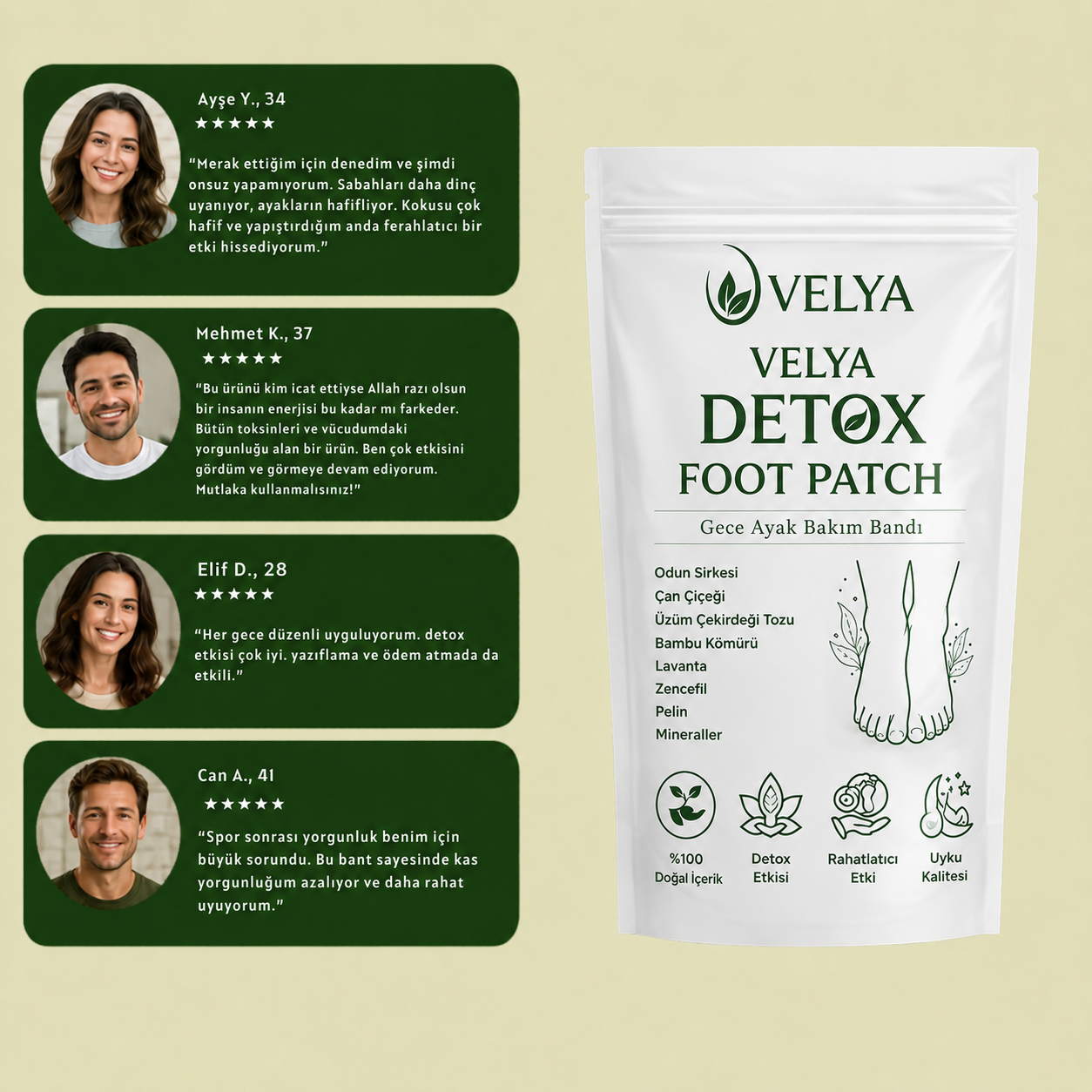 Ayak Bakım Detox Bandı - 10 Adet