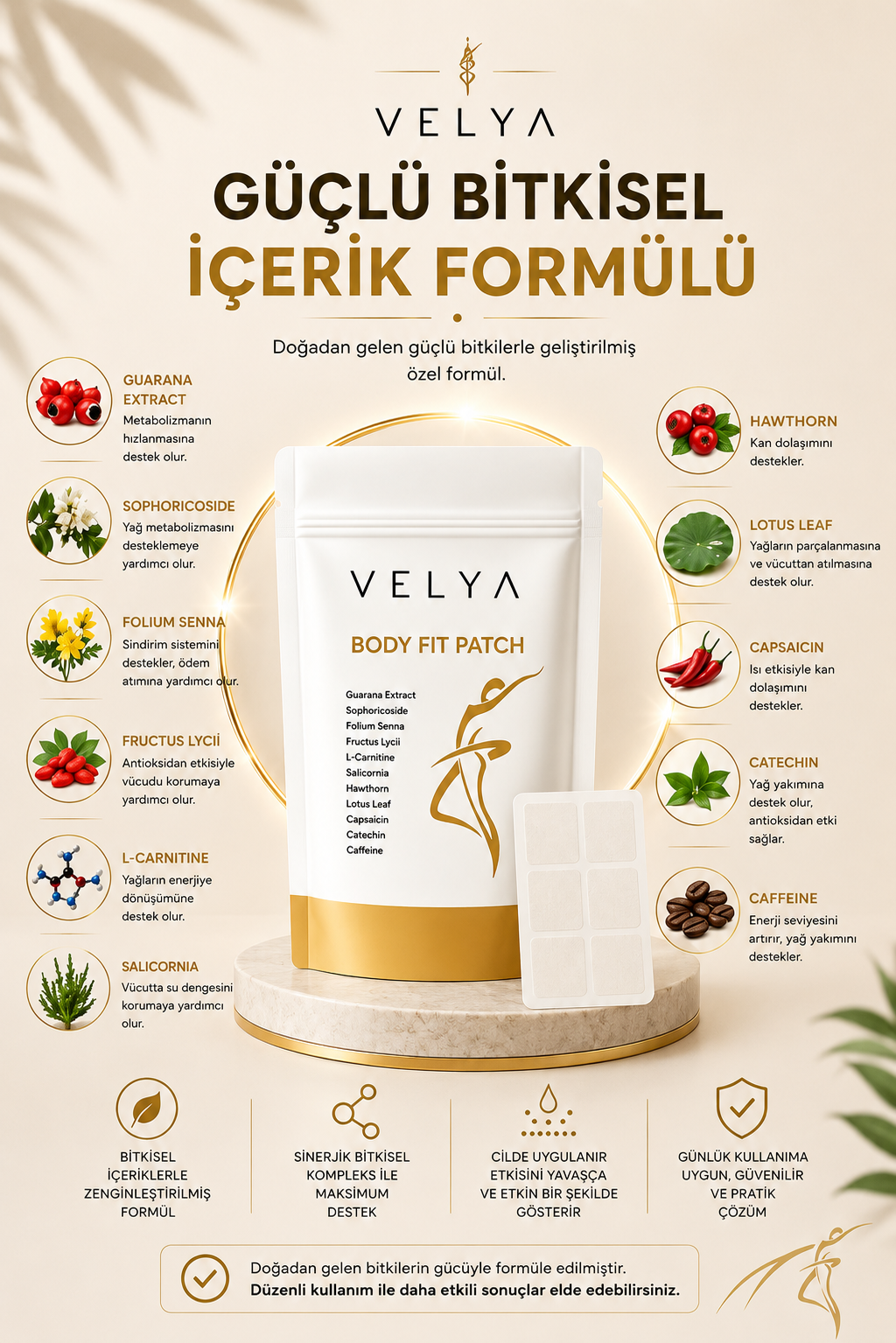 1 Alana 1 Bedava - Velya Göbek ve Bel Form Bandı – 30 Adet